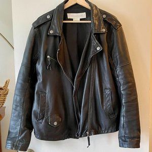 Black Leather Treasure & Bond Jacket